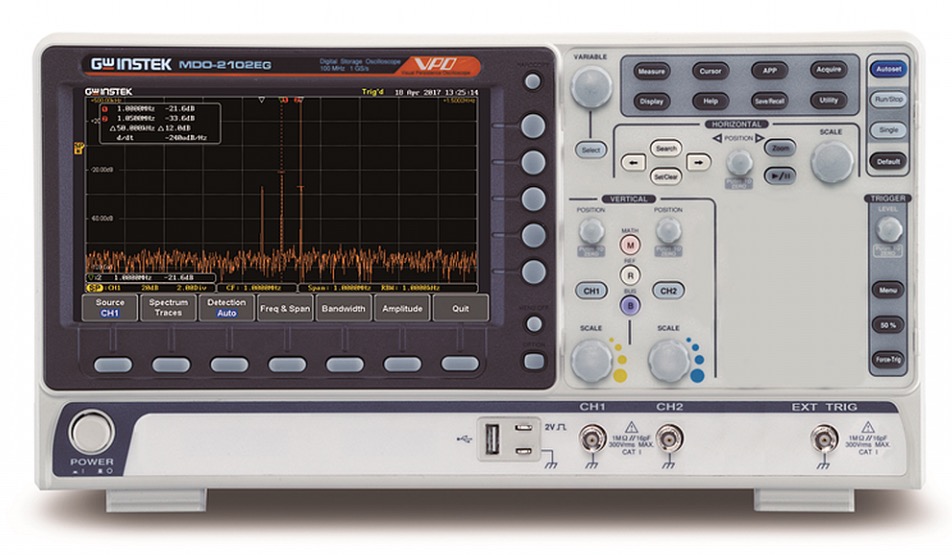GW Instek propose les oscilloscopes multi-domaine de la série MDO-2000E